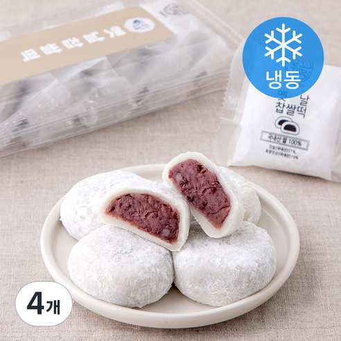 [로켓프레시] 청사초롱 옛날 찹쌀떡 (냉동), 60g, 5개입, 4개