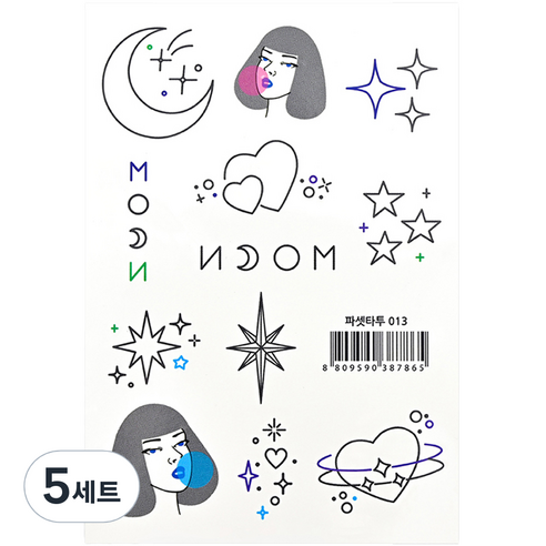 파셋 타투스티커 16종 세트, 파셋타투 013, 5세트