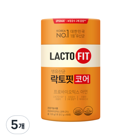 락토핏 코어 생유산균, 120g, 5개