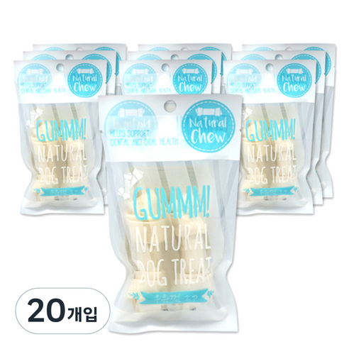 GUMMM 강아지 가죽껌 2p, 우유, 50g, 20개