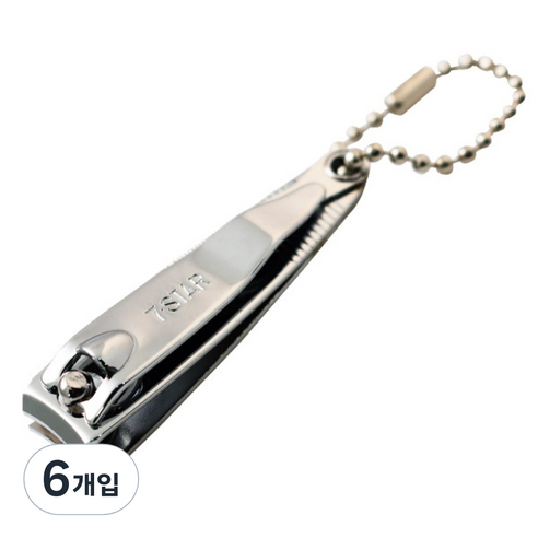 세븐스타 판깎기 손톱깎이 소형, 실버, 6개입