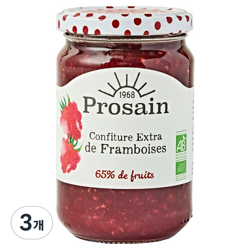 프로상 유기농 라즈베리잼, 3개, 350g