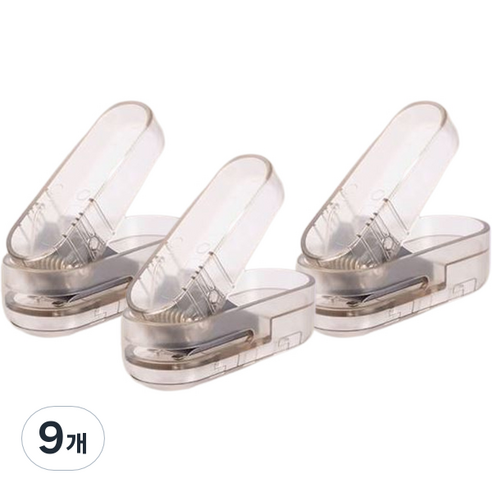 DELI 누사인 투명 원터치 미니 펀치 NS088S, 브라운, 9개