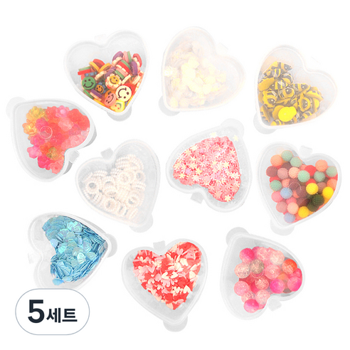 투영디자인 슬라임 토핑 파츠 10종 세트, 5세트, 랜덤 발송