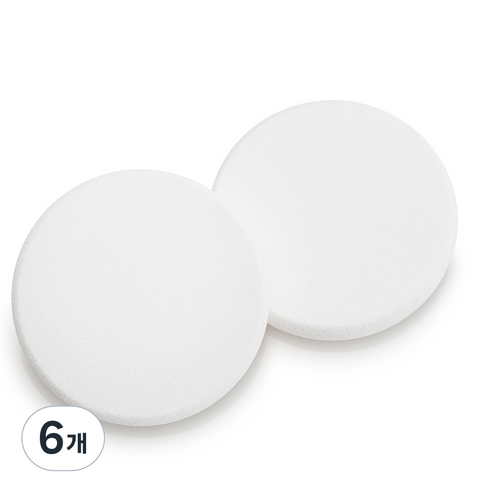 더페이스샵 더페이스샵 데일리 뷰티툴즈 뽀송 후로킹 퍼프 원형, 혼합색상, 6개