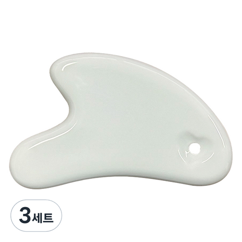하트 괄사 마사저 + 파우치 세트, 화이트, 3세트