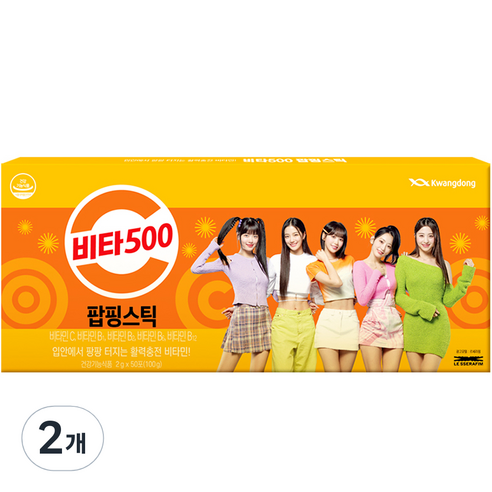 비타500 팝핑스틱 50p, 100g, 2개