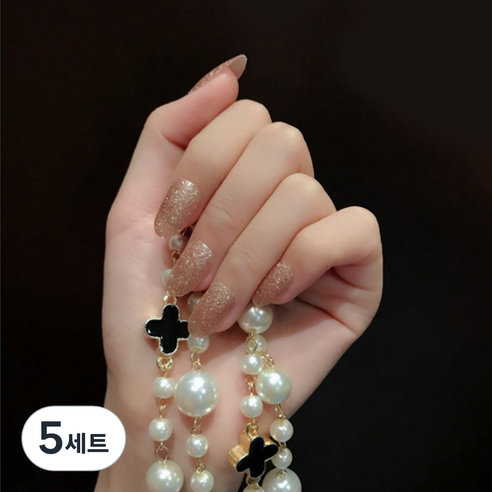 이엘피코리아 이코 네일스티커 QB418, 글리터베이지, 5세트