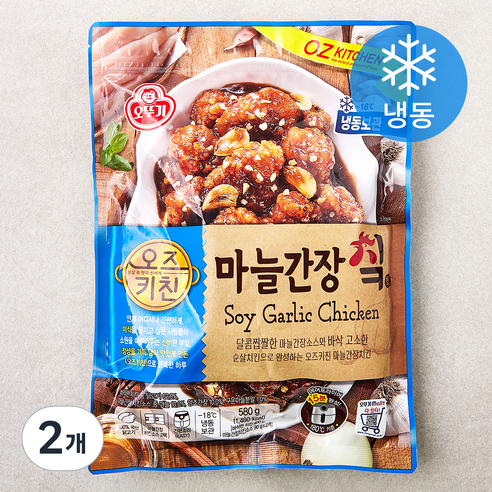 오뚜기 오즈키친 마늘간장치킨 (냉동), 580g, 1개