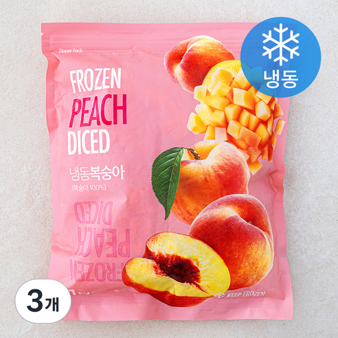 복숭아 (냉동), 3개, 1kg