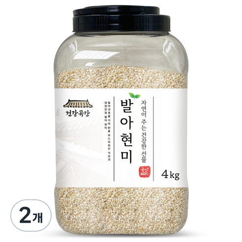 건강곡간 발아현미, 4kg, 2개