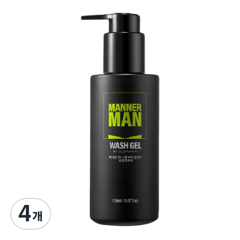 질경이 매너맨 워시 젤 남성청결제, 150ml, 4개