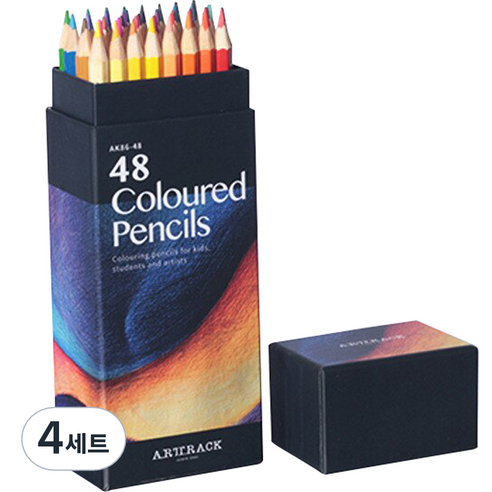 아트 팩 유성 색연필 세트, 4세트, 48색