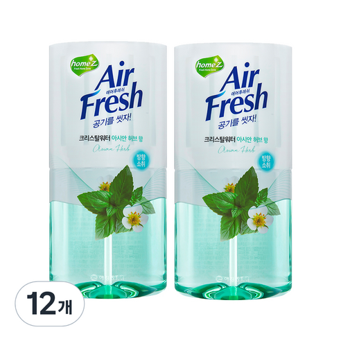 에어후레쉬 크리스탈워터 본품, 400ml, 12개