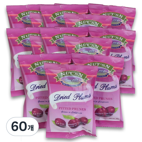 넛츠앤 푸룬파우치, 40g, 60개
