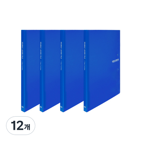 노블 합지 더블레버화일 A4, 파랑, 12개