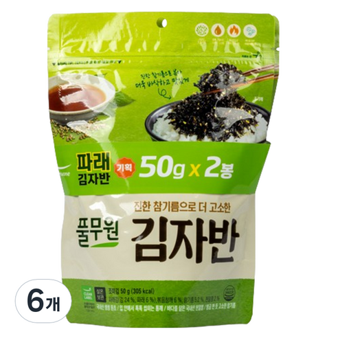 풀무원 김자반, 50g, 6개