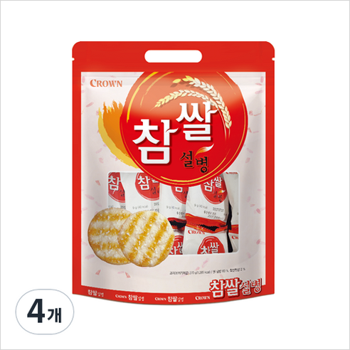 크라운 참쌀설병, 270g, 4개