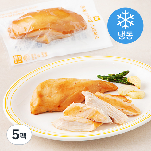 오쿡 훈제 닭가슴살 스테이크 (냉동), 200g, 5팩