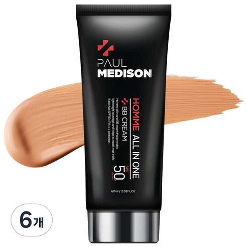 폴메디슨 옴므 올인원 비비크림 60ml SPF 50+ PA+++, 6개