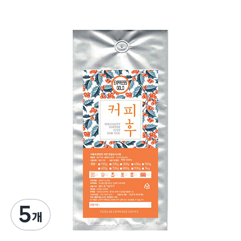 커피후 EXPRESS GOLD 분쇄 커피, 더치, 200g, 5개