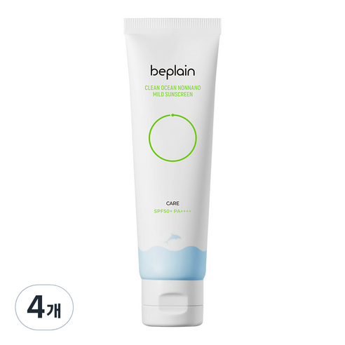 비플레인선크림 비플레인 클린 오션 논나노 마일드 선스크린 SPF50+ PA++++, 50ml, 4개 Best Top5