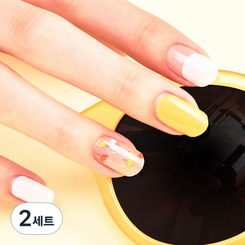 넬로 팔레트 젤 네일 스티커, 썬셋피크닉, 2세트