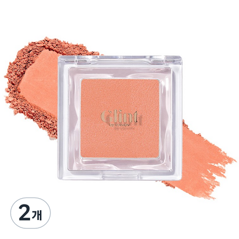 Glint 베이크드 블러쉬 블러셔 2.4g, 02 시트러스 팝, 2개