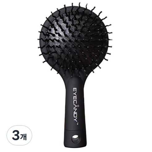 아이캔디 레인보우 볼륨S 헤어브러쉬 M, 시크블랙, 3개
