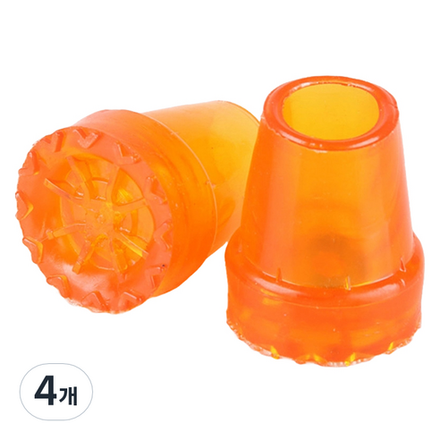 Dr.펠리스제이 목발 지팡이 리필 고무캡 패킹 22mm, A오렌지, 4개