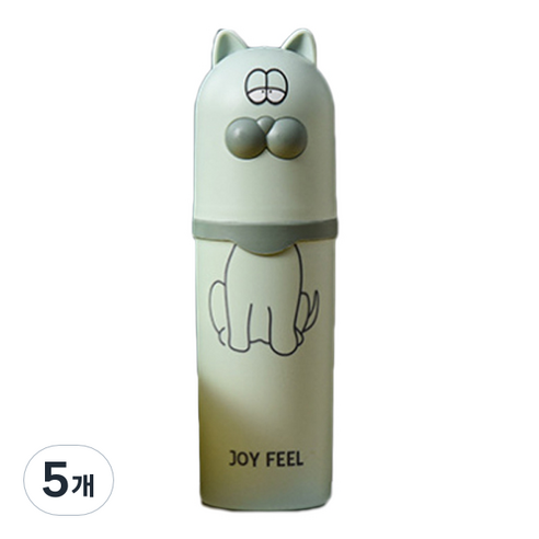 마켓A 슬립캣 휴대용 칫솔 케이스 그린, 5개