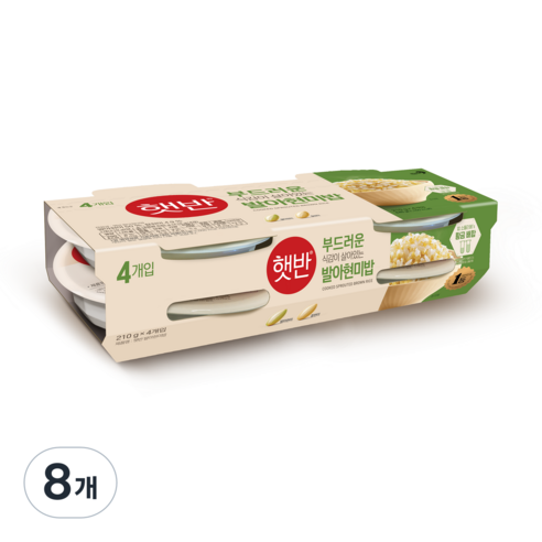 햇반 발아현미밥, 210g, 8개