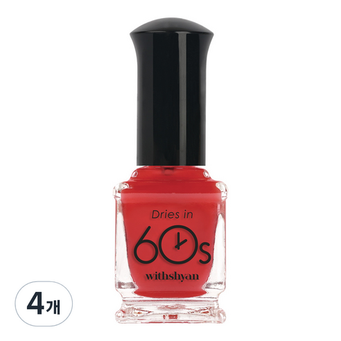 위드샨 60초 매니큐어 반투명 시럽 9ml, M09 베리시럽, 4개