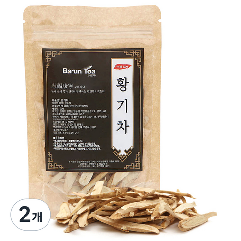바른티 국내산 황기차, 50g, 2개
