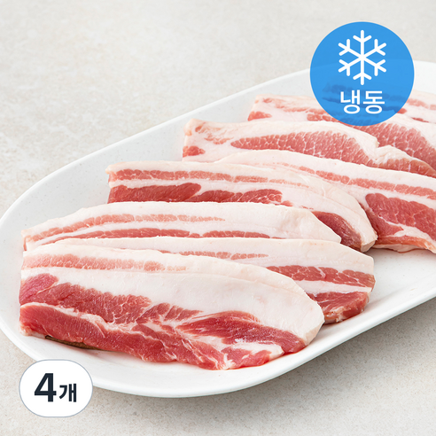 굿미트찹 스페인산 삼겹살 구이용 (냉동), 1kg, 4개
