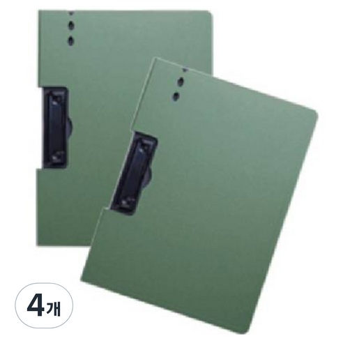 안다미 가로형 사무용 클립보드 파일 A4, 4개, 그린
