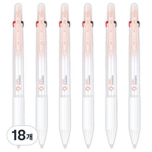 자바펜 지움3겔 지워지는 볼펜 0.5mm, 18개, 피치