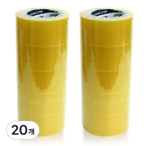 빅드림 THE 튼튼한 박스테이프 중포장용 63MIC 48mm x 40m, 투명, 20개