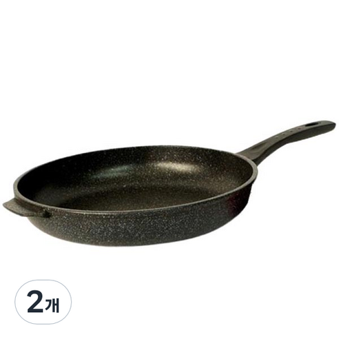 키친아트 열센서 통주물 양면마블 프라이팬, 32cm, 2개
