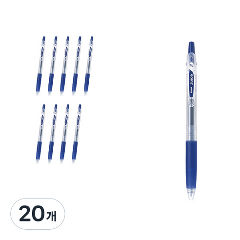 파이롯트 쥬스 젤잉크펜 0.5mm LJU-10EF, 블루블랙, 20개