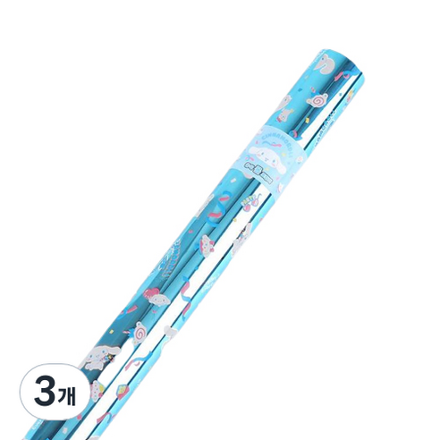 산리오 증착 포장지 시나모롤 53cm x 15m, 블루, 3개