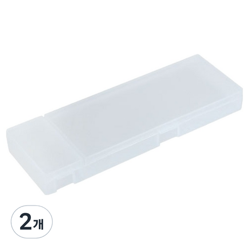 모닝글로리 2단 반투명 필통 커스텀 케이스, 2개