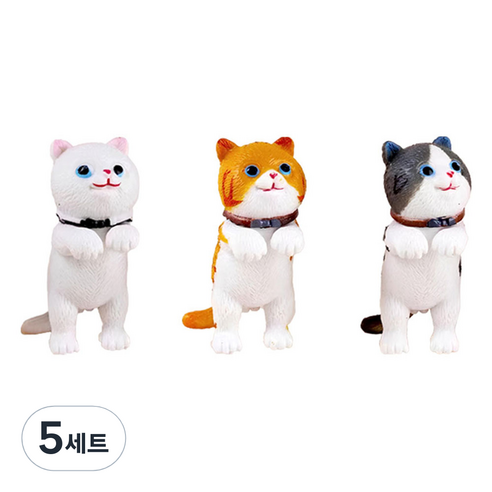 월드크린 애교 부리는 고양이 피규어 B타입 세트, 5세트