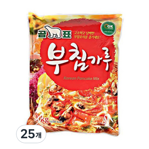 곰표 부침가루, 1kg, 25개