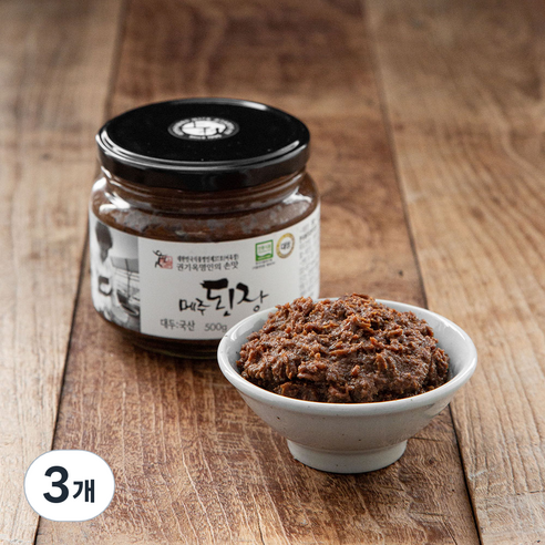 권기옥 명인 웃말 된장, 500g, 3개