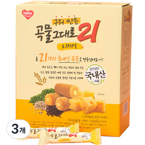 개미 구워만든 곡물 그대로 21, 1kg, 3개