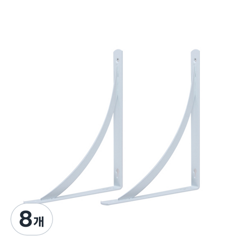 E.T.SHOP 반달선반대, 화이트, 8개