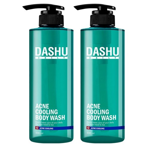 다슈 데일리 아크네 쿨링 등드름 바디워시, 500ml, 2개