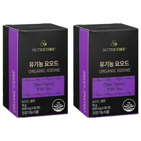 뉴트리코어 유기농 요오드 36g, 60정, 2개