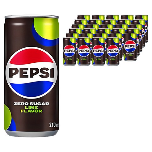 펩시 제로슈거 라임향, 210ml, 90개